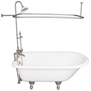 Beecher 60″ Cast Iron Roll Top Tub Kit – Brushed Nickel Accessories