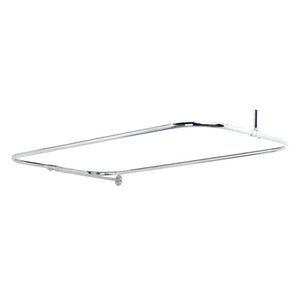24" Rectangular Shower Rod with Supports