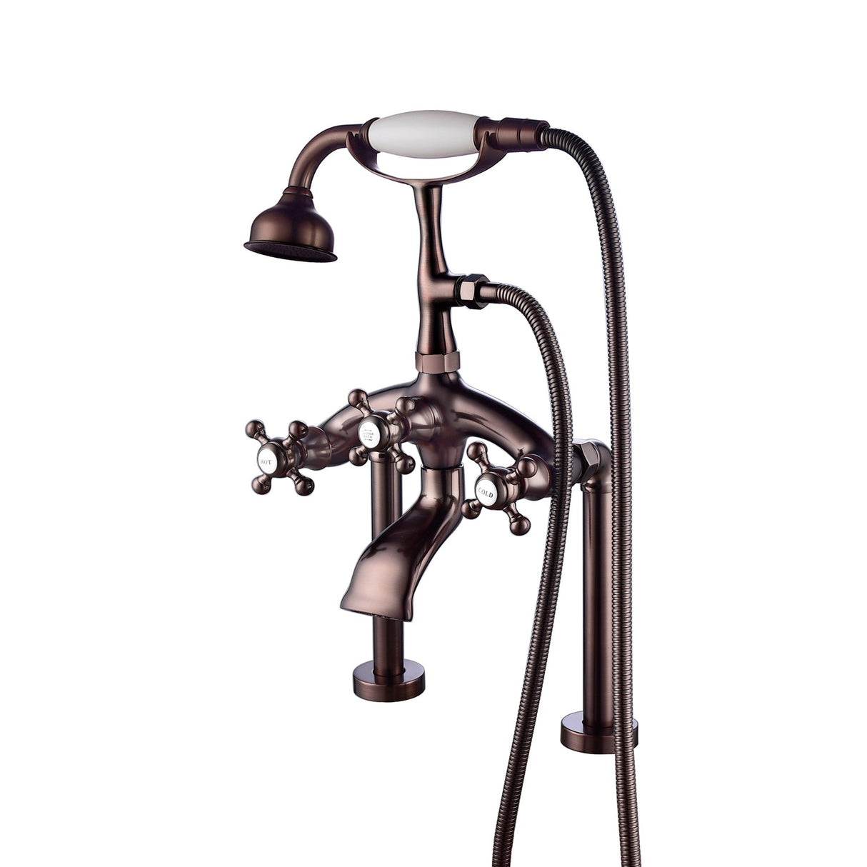 Tub Rim-Mounted Filler with Diverter