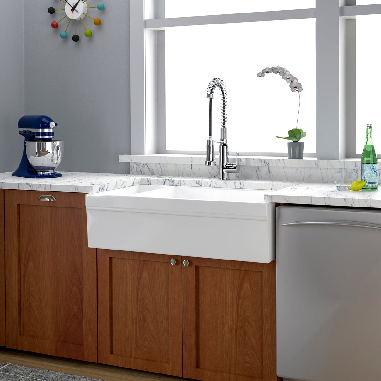 Lowell Double Bowl Fireclay Apron-Front Sink