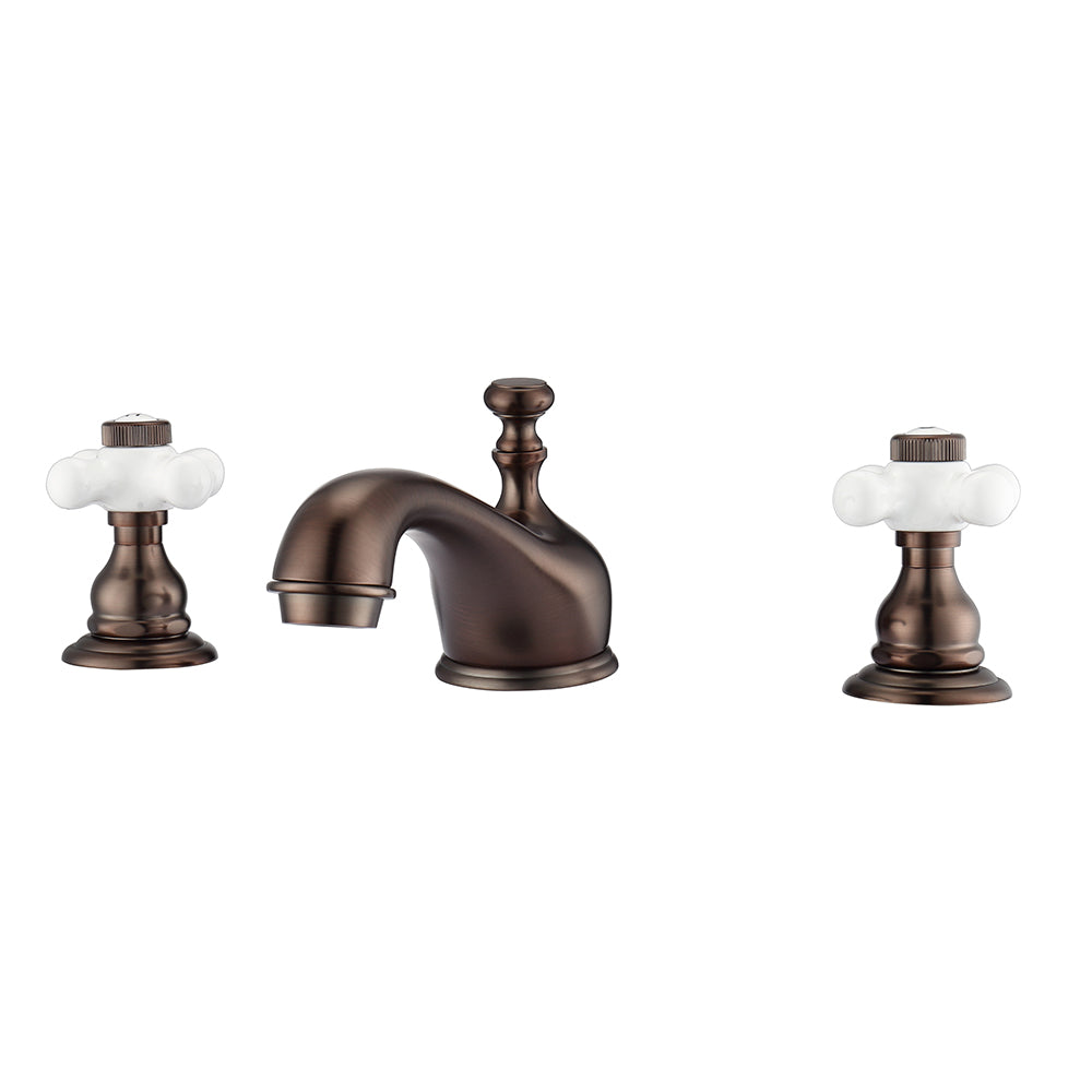 Marsala Widespread Lavatory Faucet with Porcelain Cross Handles