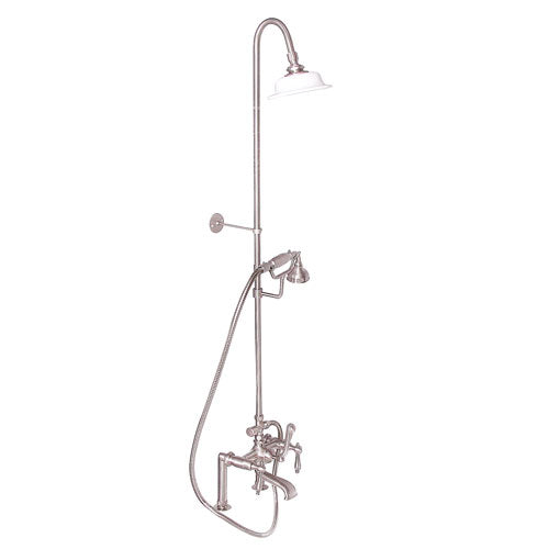 Tub Filler with Diverter Hand-Held Shower and Riser