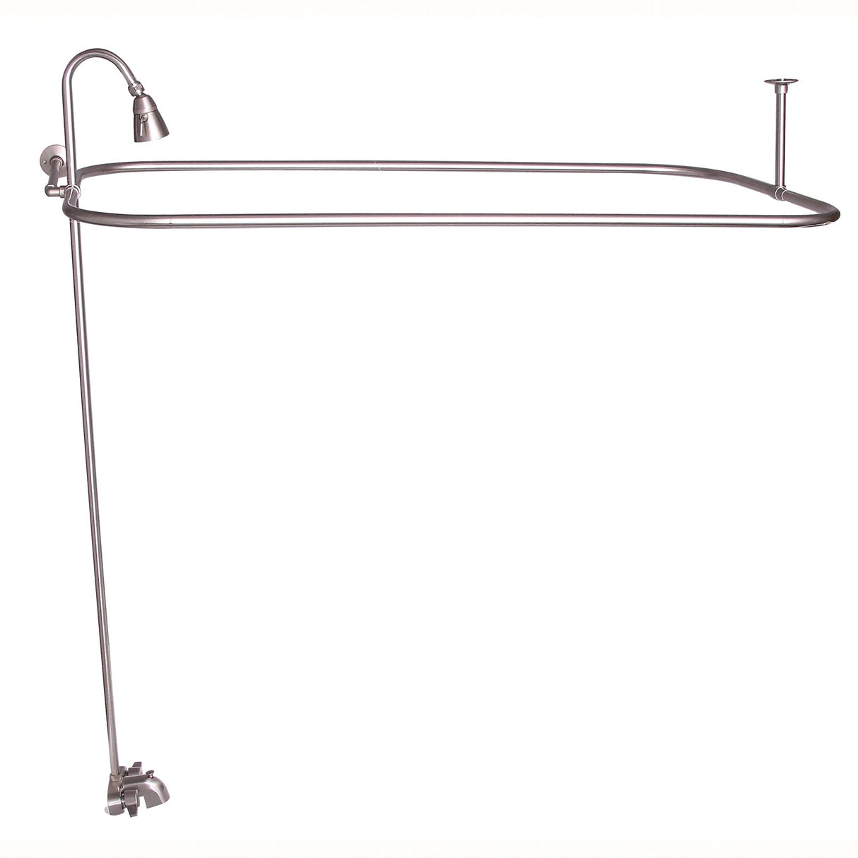 Bartlett 60" Cast Iron Roll Top Tub Kit-Brushed Nickel Accessories