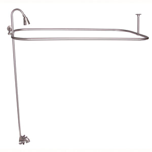 Bartlett 60" Cast Iron Roll Top Tub Kit-Brushed Nickel Accessories