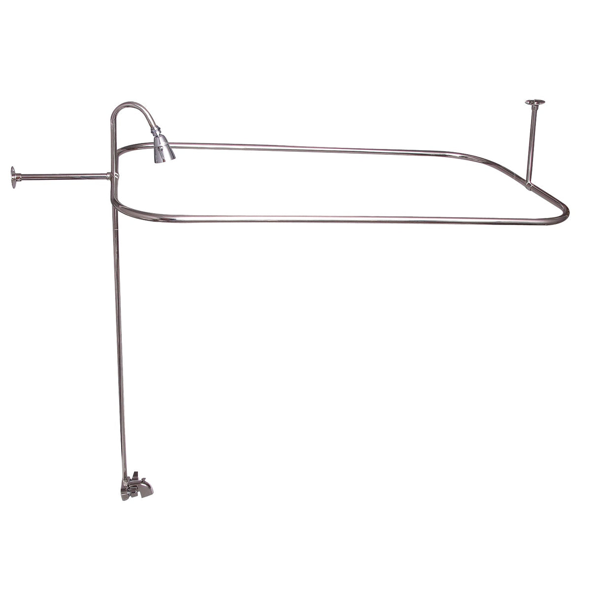 Brocton 65″ Cast Iron Roll Top Tub Kit – Polished Nickel Accessories