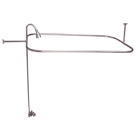 Brocton 65″ Cast Iron Roll Top Tub Kit – Polished Nickel Accessories