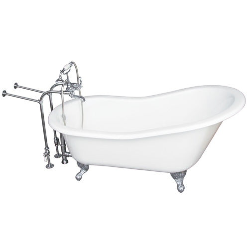 Griffin 61″ Cast Iron Slipper Tub Kit – Polished Chrome Accessories