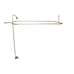 Bartlett 60" Cast Iron Roll Top Tub Kit-Polished Brass Accessories