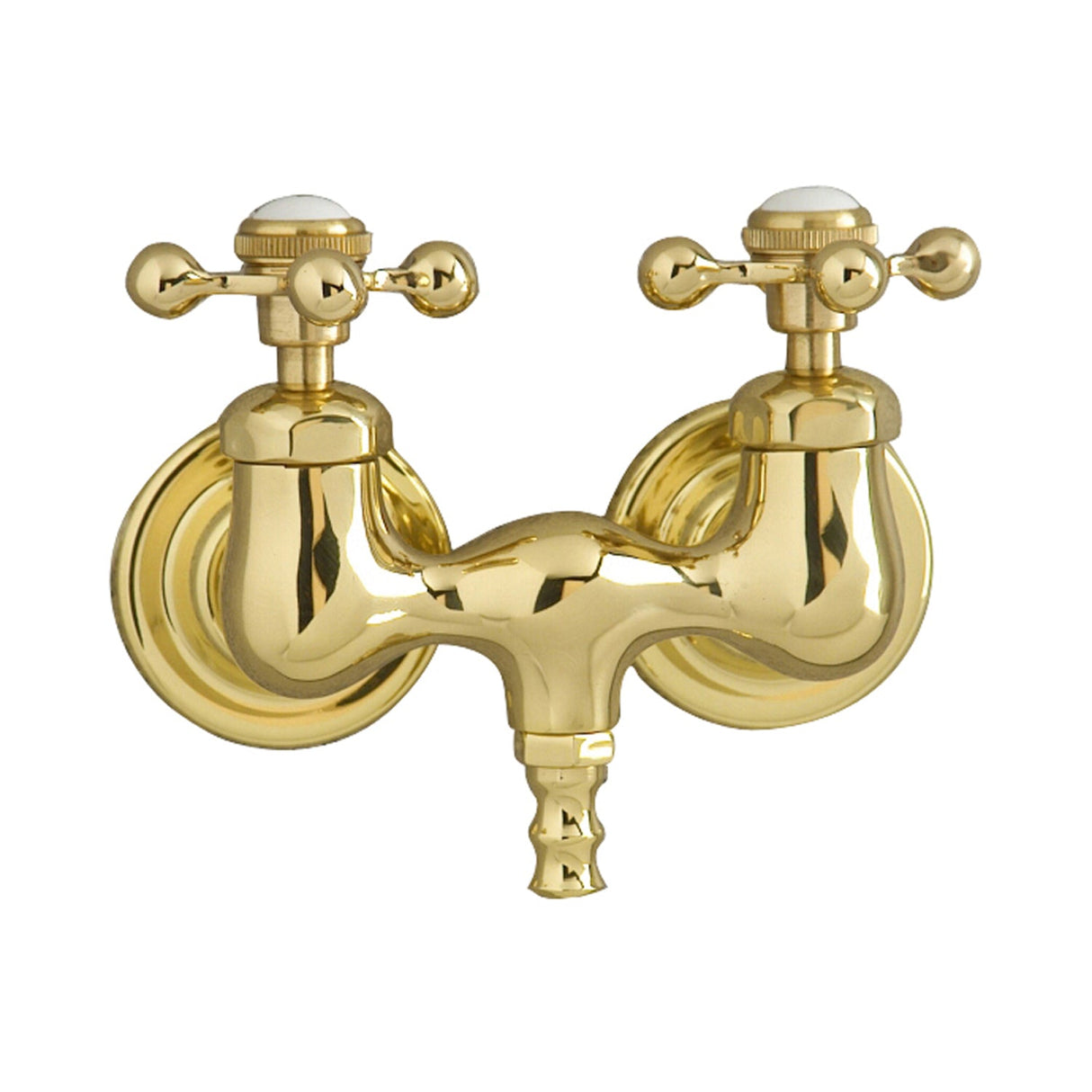 Antonio 55" Cast Iron Roll Top Tub Kit-Polished Brass Accessories