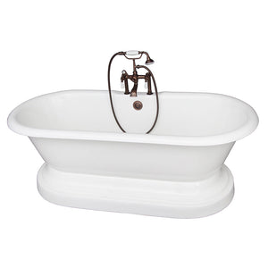 Duet 67″ Cast Iron Double Roll Top Tub Kit – Oil Rubbed Bronze Accessories