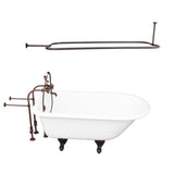 Bartlett 60″ Cast Iron Roll Top Tub Kit – Oil Rubbed Bronze Accessories