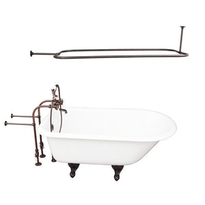 Bartlett 60″ Cast Iron Roll Top Tub Kit – Oil Rubbed Bronze Accessories