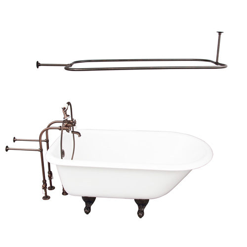 Bartlett 60″ Cast Iron Roll Top Tub Kit – Oil Rubbed Bronze Accessories