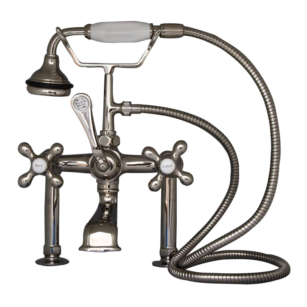 Marshall 72″ Cast Iron Double Slipper Tub Kit – Polished Nickel Accessories