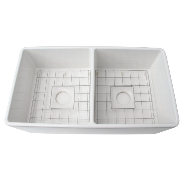 Langley Double Bowl Fireclay Apron-Front Sink