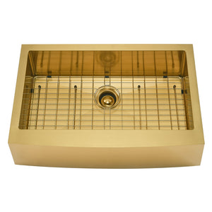 Amanda Single Bowl Gold Stainless Apron-Front Sink