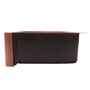 Sunflower Single Bowl Copper Apron-Front Sink – 30″