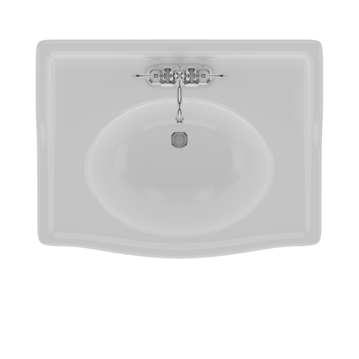 Ensal 30″ Console with Brass Stand