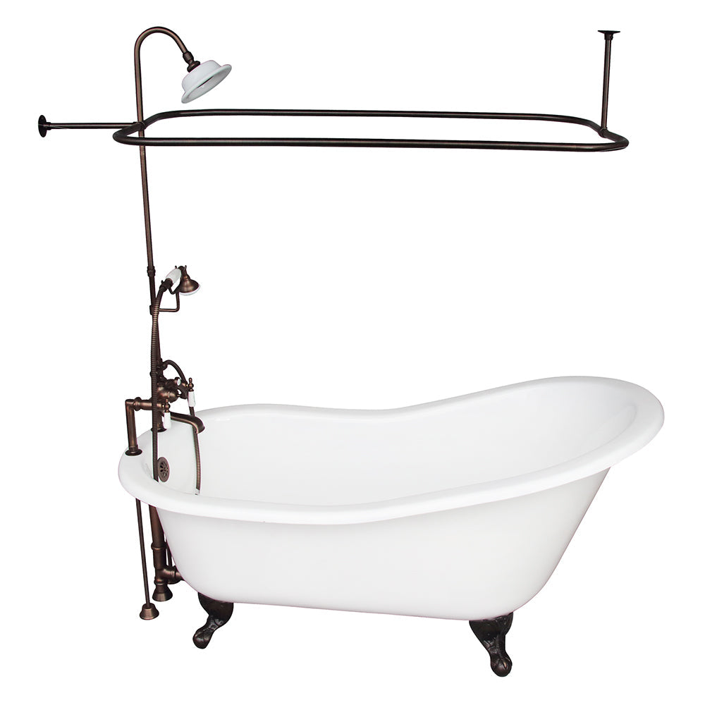 Griffin 61″ Cast Iron Slipper Tub Kit – Oil Rubbed Bronze Accessories