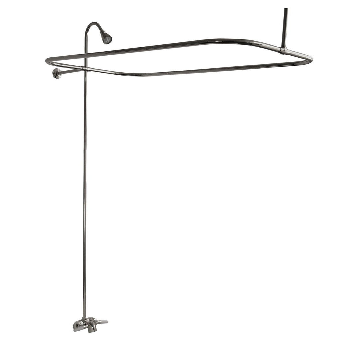 Andover 60″ Acrylic Roll Top Tub Kit in Bisque – Polished Chrome Accessories