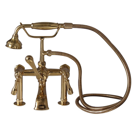 Marshall 72″ Cast Iron Double Slipper Tub Kit – Polished Brass Accessories