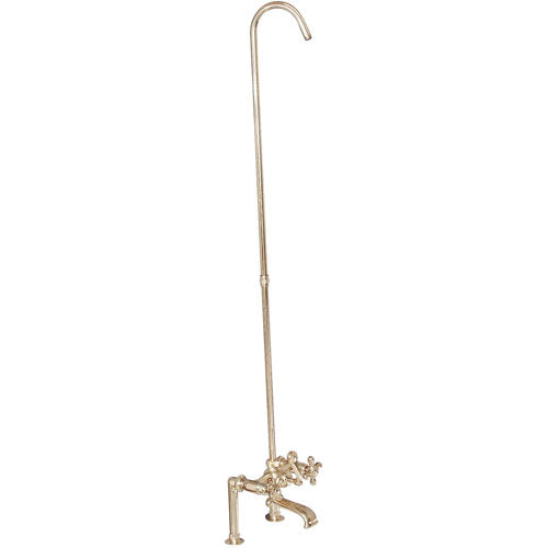 Tub Rim-Mounted Filler with Diverter and Riser