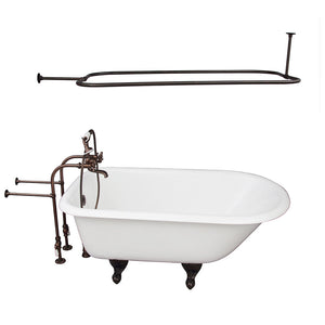 Antonio 55″ Cast Iron Roll Top Tub Kit – Oil Rubbed Bronze Accessories