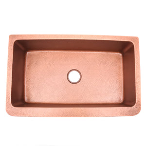 Avena Single Bowl Copper Apron-Front Sink