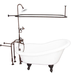 Fillmore 60″ Acrylic Slipper Tub Kit in White – Oil Rubbed Bronze Accessories