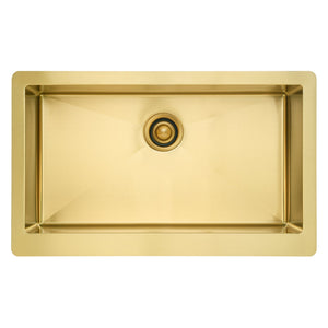 Adelphia Single Bowl Gold Stainless Apron-Front Sink