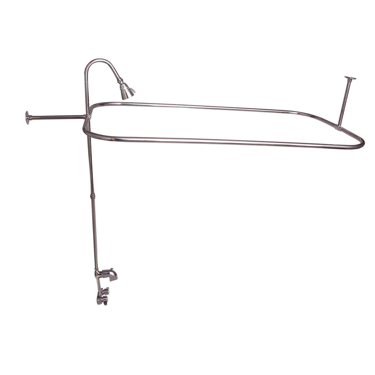 Antonio 55" Cast Iron Roll Top Tub Kit-Polished Nickel Accessories