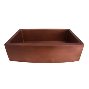 Emelina Single Bowl Copper Apron-Front Sink – 33″