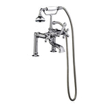 Columbus 61″ Cast Iron Double Roll Top Tub Kit – Polished Chrome Accessories