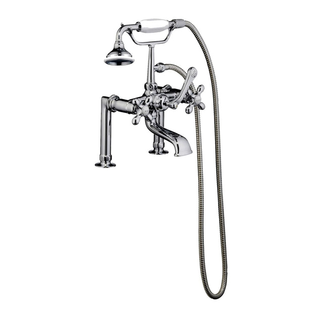 Columbus 61″ Cast Iron Double Roll Top Tub Kit – Polished Chrome Accessories
