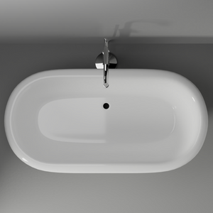 Carlotta 61" Acrylic Double Roll Top Tub on Base