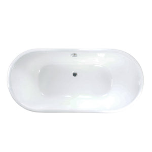 Wakely 68" Extra Wide Cast Iron Bateau Tub