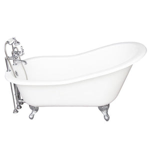 Griffin 61″ Cast Iron Slipper Tub Kit – Polished Chrome Accessories