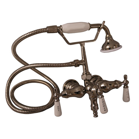 Brocton 65″ Cast Iron Roll Top Tub Kit – Polished Nickel Accessories