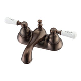 Donata 4" Centerset Lavatory Faucet with Porcelain Lever Handles