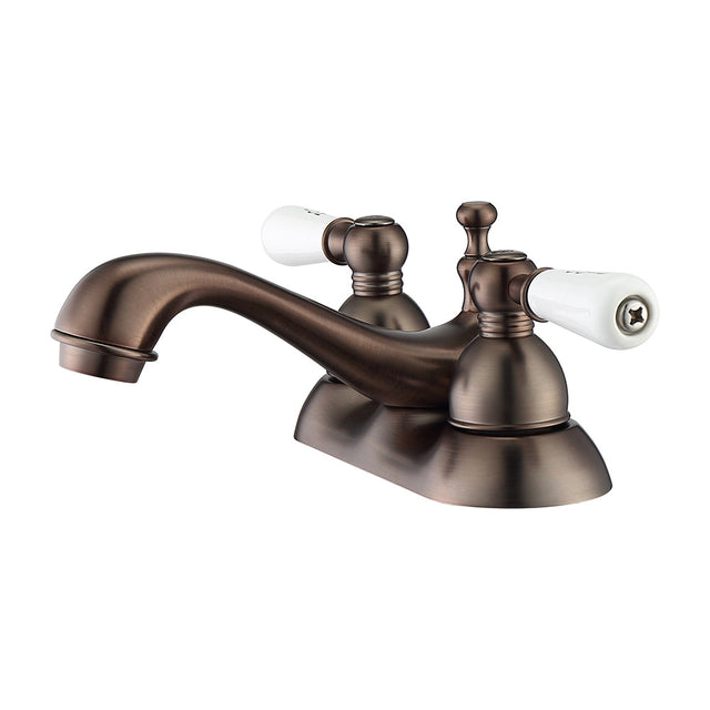 Donata 4" Centerset Lavatory Faucet with Porcelain Lever Handles