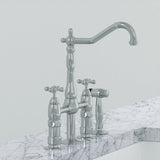 Emral Kitchen Bridge Faucet with Metal Cross Handles