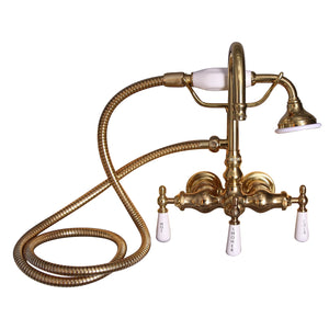 Antonio 55" Cast Iron Roll Top Tub Kit-Polished Brass Accessories