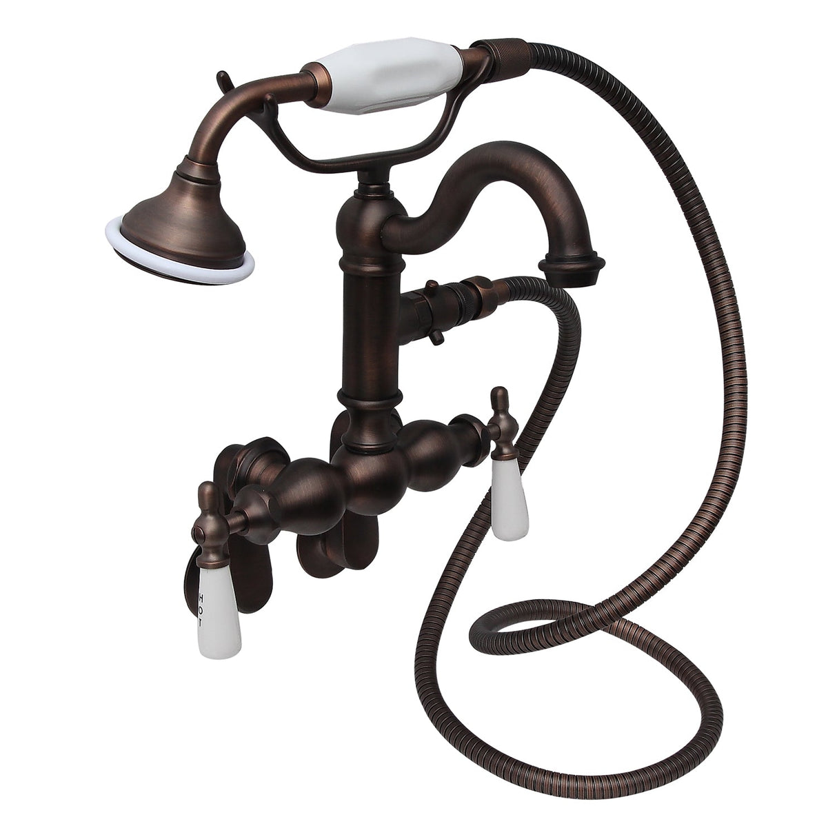 Tub Wall-Mounted Filler with Hand-Held Shower