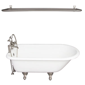 Beecher 60″ Cast Iron Roll Top Tub Kit – Brushed Nickel Accessories