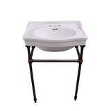 Cali 24" Console Sink with Brass Stand