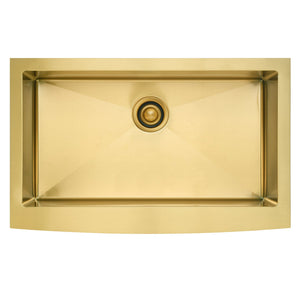 Amanda Single Bowl Gold Stainless Apron-Front Sink