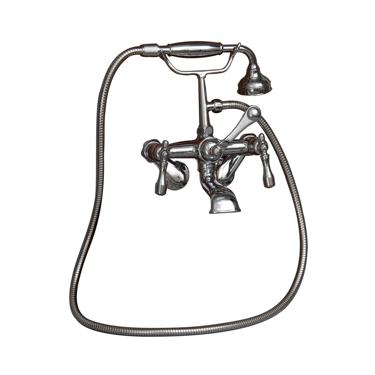 Brocton 65″ Cast Iron Roll Top Tub Kit – Polished Chrome Accessories