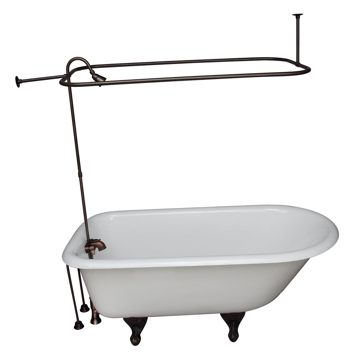 Antonio 55″ Cast Iron Roll Top Tub Kit – Oil Rubbed Bronze Accessories