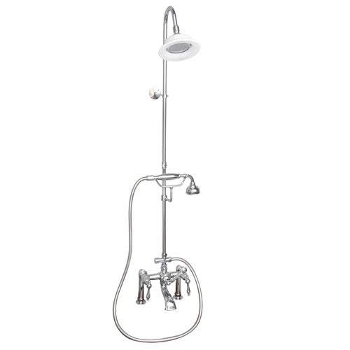 Tub Filler with Diverter Hand-Held Shower and Riser