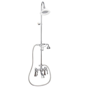 Tub Filler with Diverter Hand-Held Shower and Riser